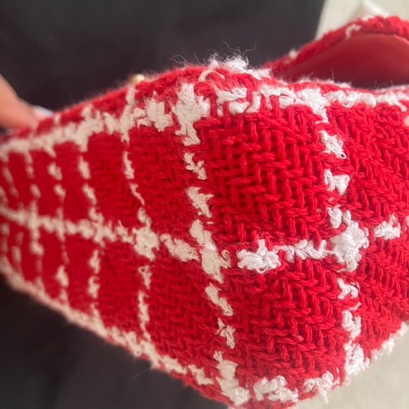 Chanel Mini Rectangle Flap Tweed Red & White Brand New! - Picture 8 of 15